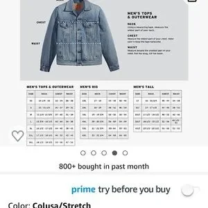 Mens Jackets Levi's Trucker Jacket Size Chart Levi's Jackets
